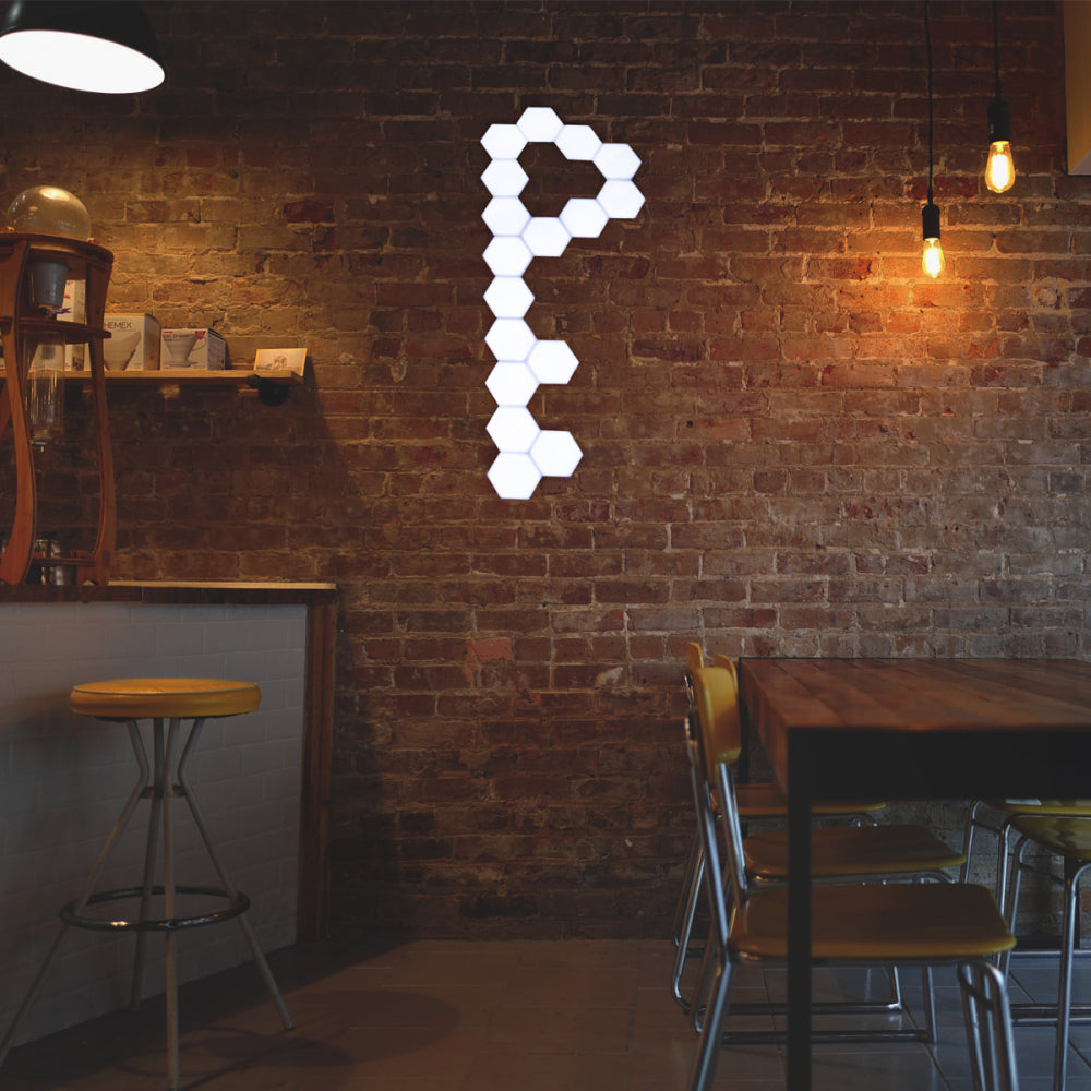 Hexagon LED Wall Lights Touch Control Gaming Lights with Magnetic Modular <10 PCS Set>