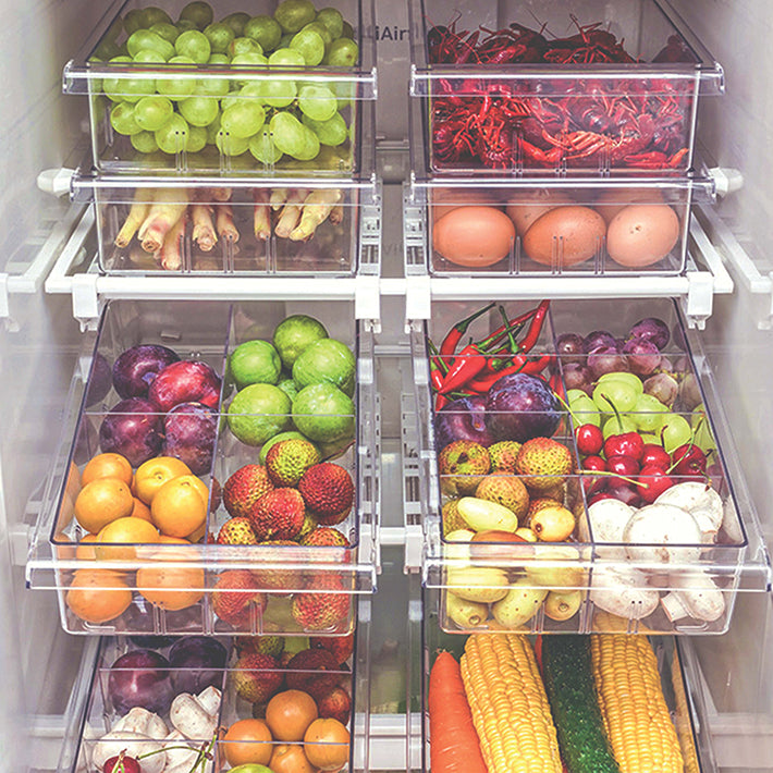 Multi Section Fridge Drawer Organizer