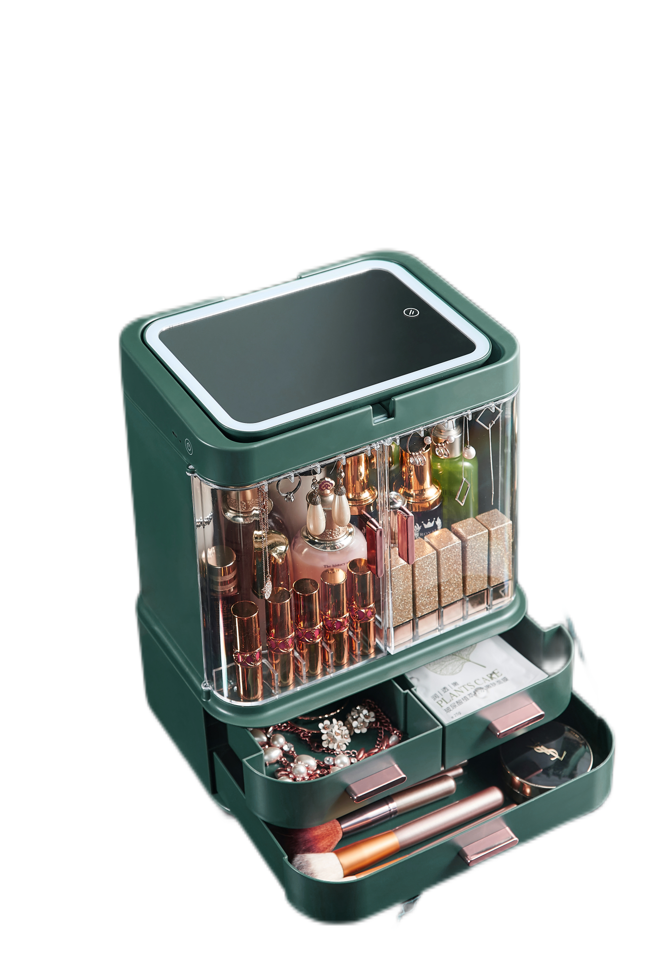 Luxury Makeup & Cosmetics Organizer With LED Mirror Light Spacious Drawers