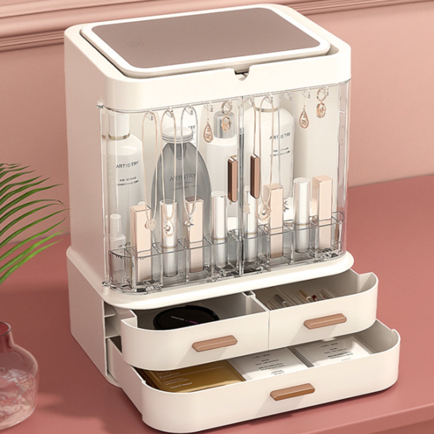 Makeup Storage Box LED Mirror Light