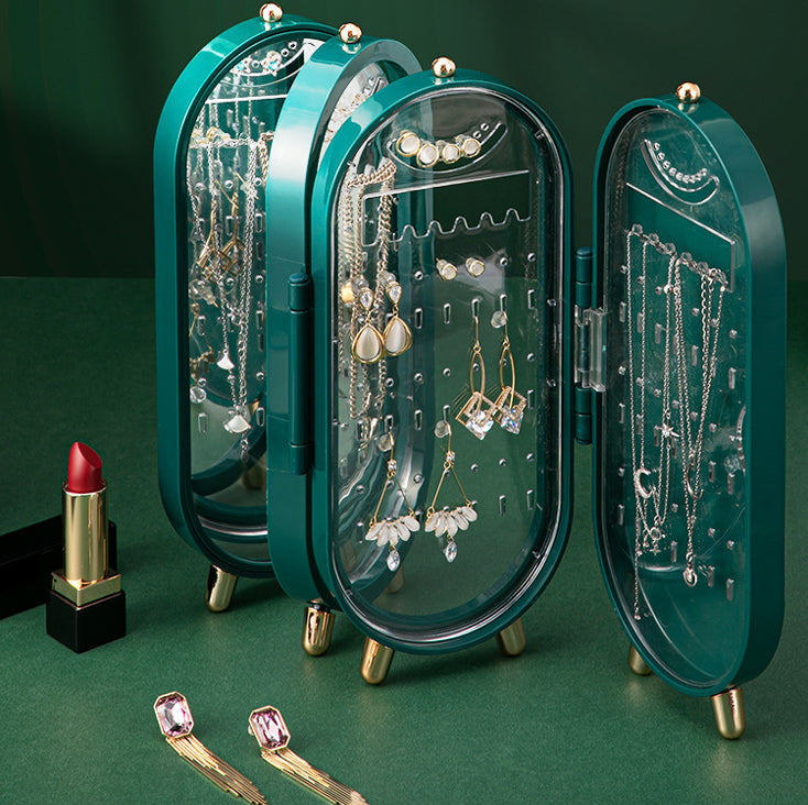 Foldable Jewelry Box with Jewelry