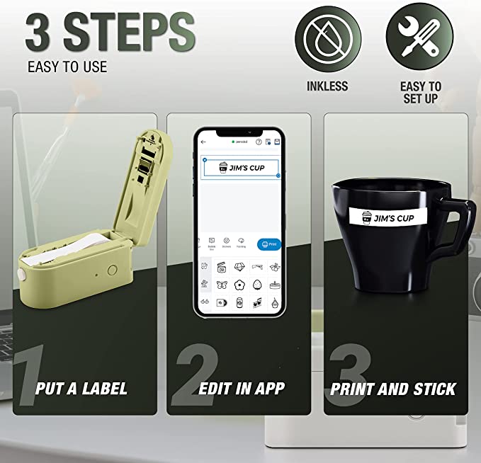 Rechargeable Wireless Portable Mini–Label Printer