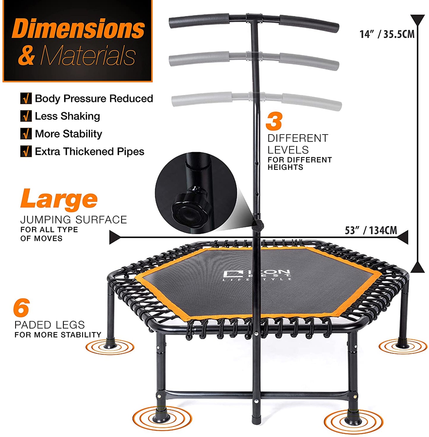 Mini Fitness Trampoline for Adults & Kids