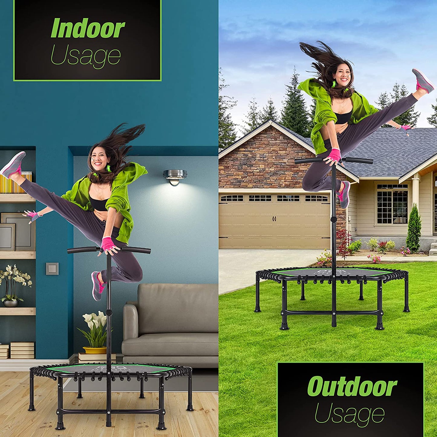 Mini Fitness Trampoline for Adults & Kids