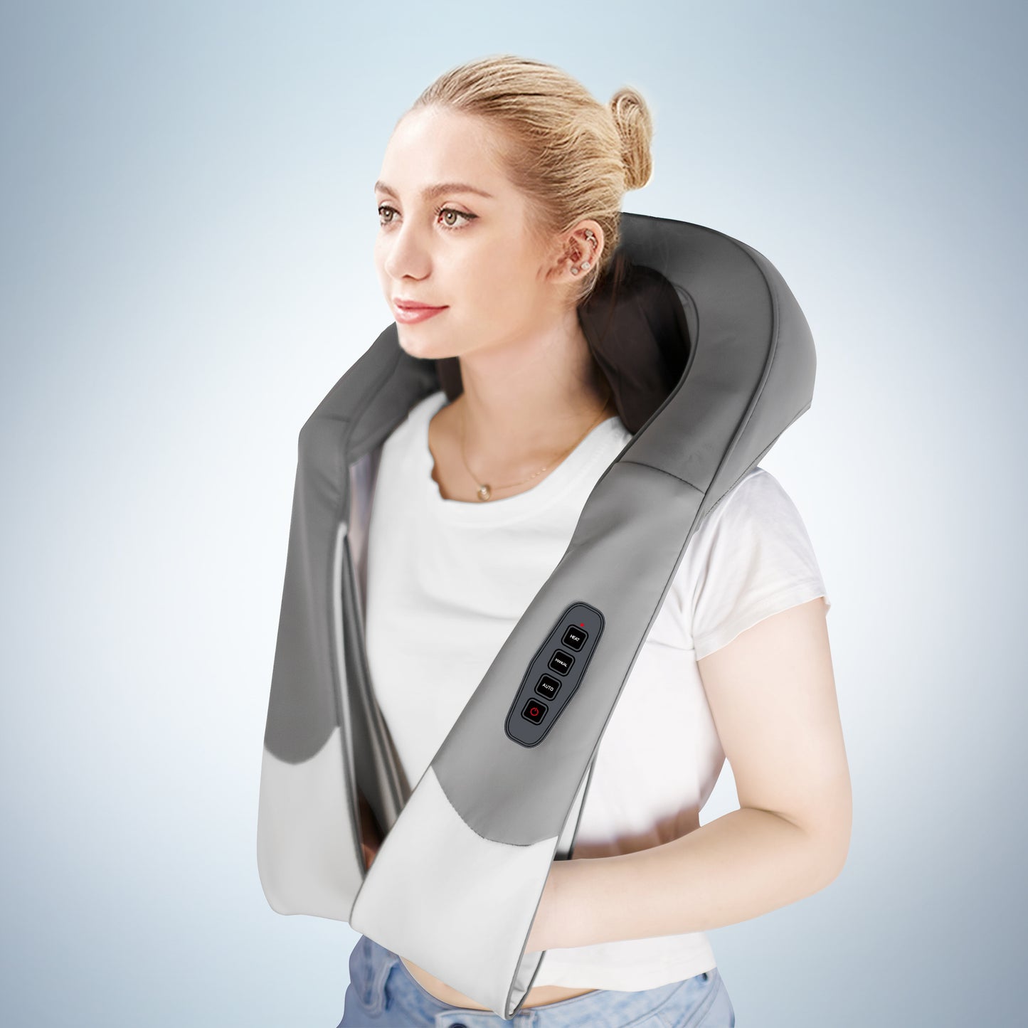 Quad Action Shiatsu Kneading Neck & Shoulder Massager with Heat