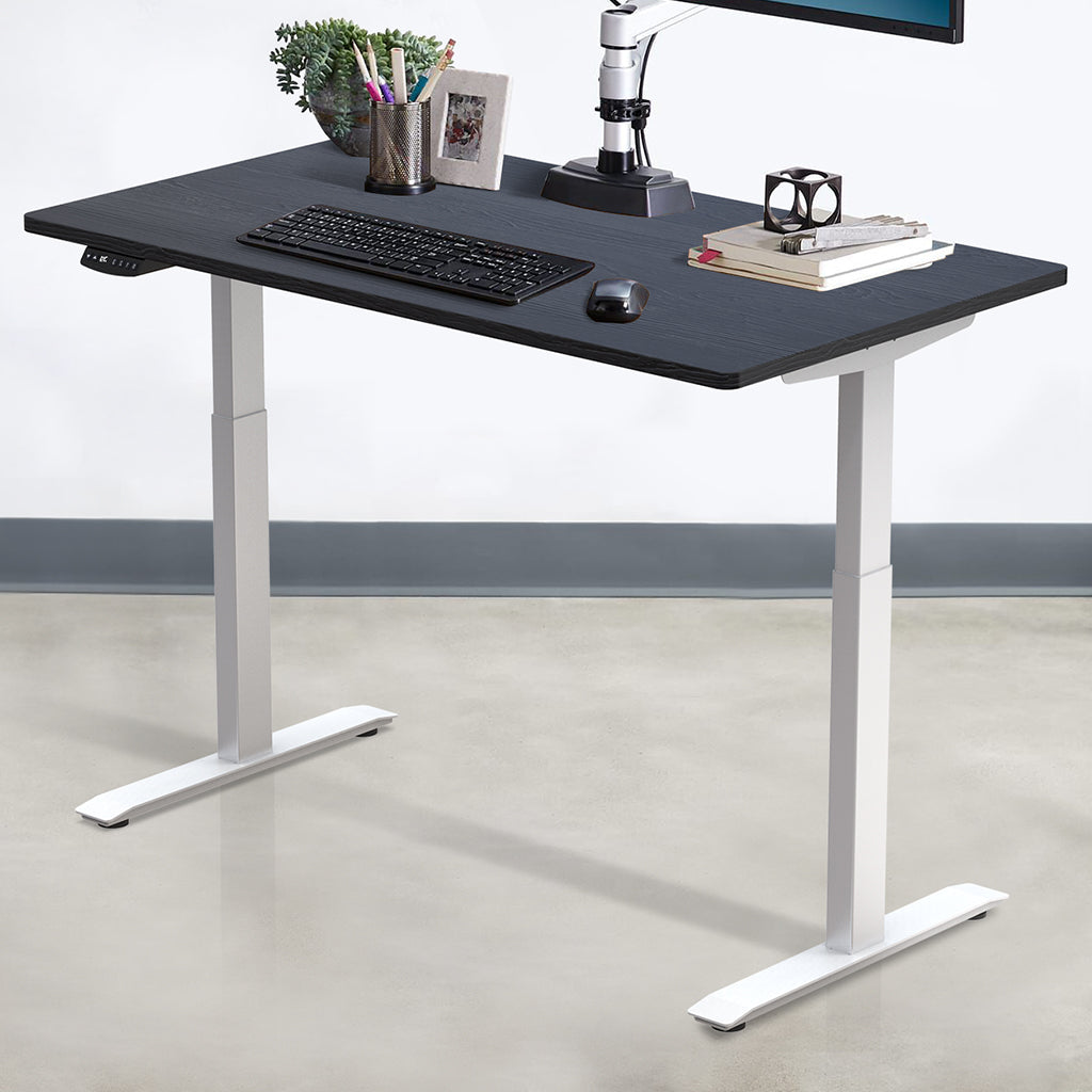 Bureau rectangulaire à hauteur réglable électrique