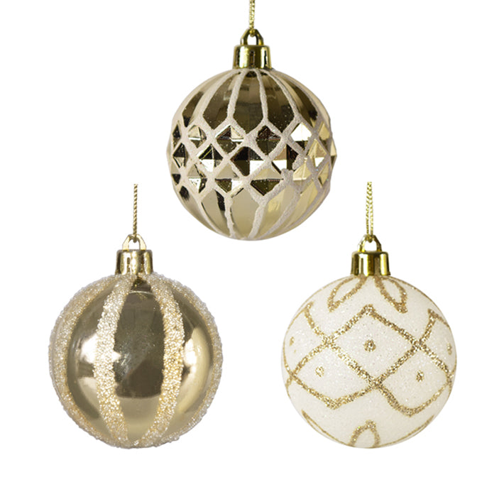 30ct 55mm Shatterproof Christmas Tree Ornament Set