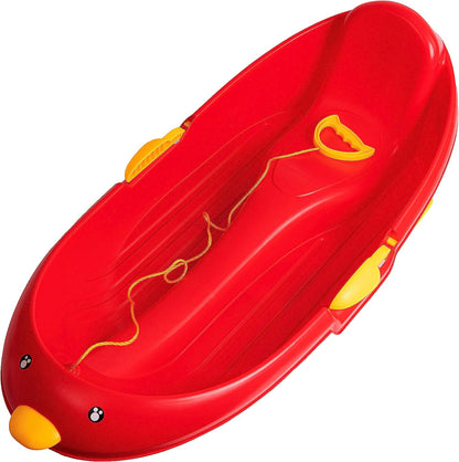 ICON BEST Plastic Snow Sled with Brakes & Rope for Kids and Adult, 38 inch