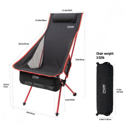 Ultralight High Back Portable Folding Moon Chair