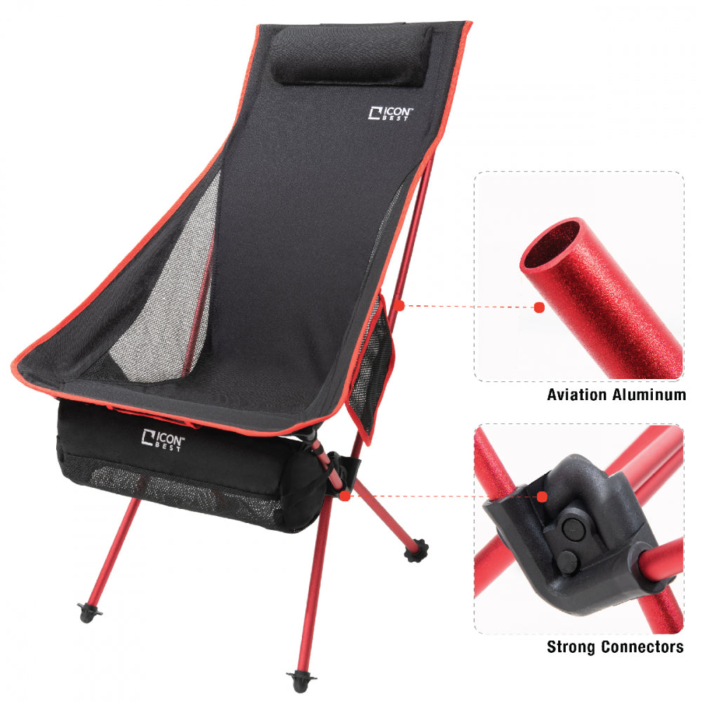 Ultralight High Back Portable Folding Moon Chair