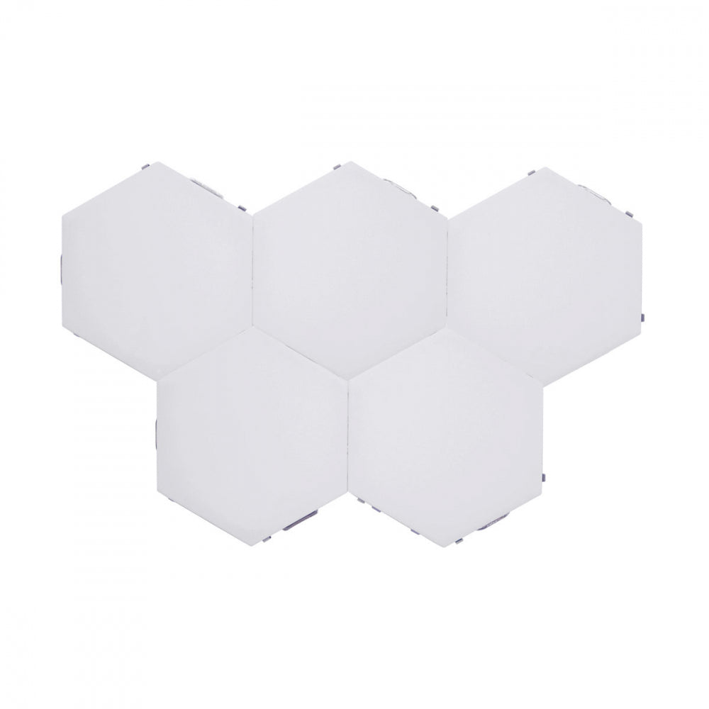 Hexagon LED Wall Lights Touch Control Gaming Lights with Magnetic Modular <10 PCS Set>