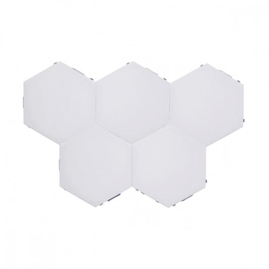 Hexagon LED Wall Lights Touch Control Gaming Lights with Magnetic Modular <10 PCS Set>