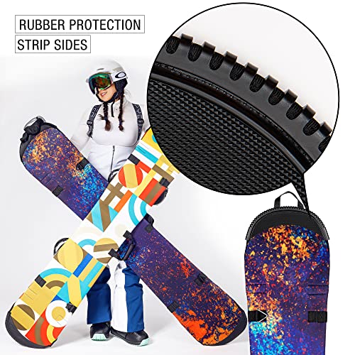 Portable Freestyle Neoprene Snowboard Sleeve, Snowboard Bag for Travel, Storage and Transport