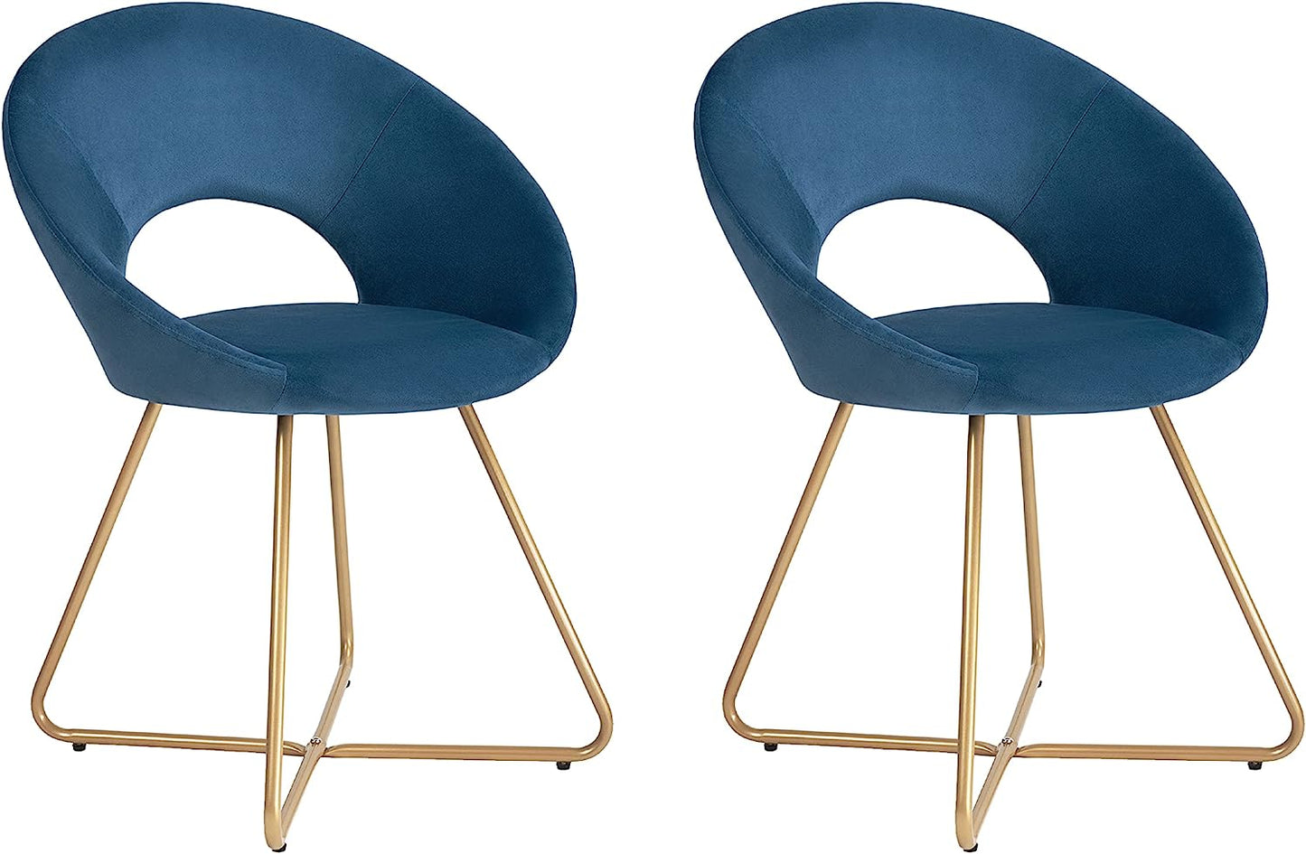 Velvet and Metal Modern Dining Chair