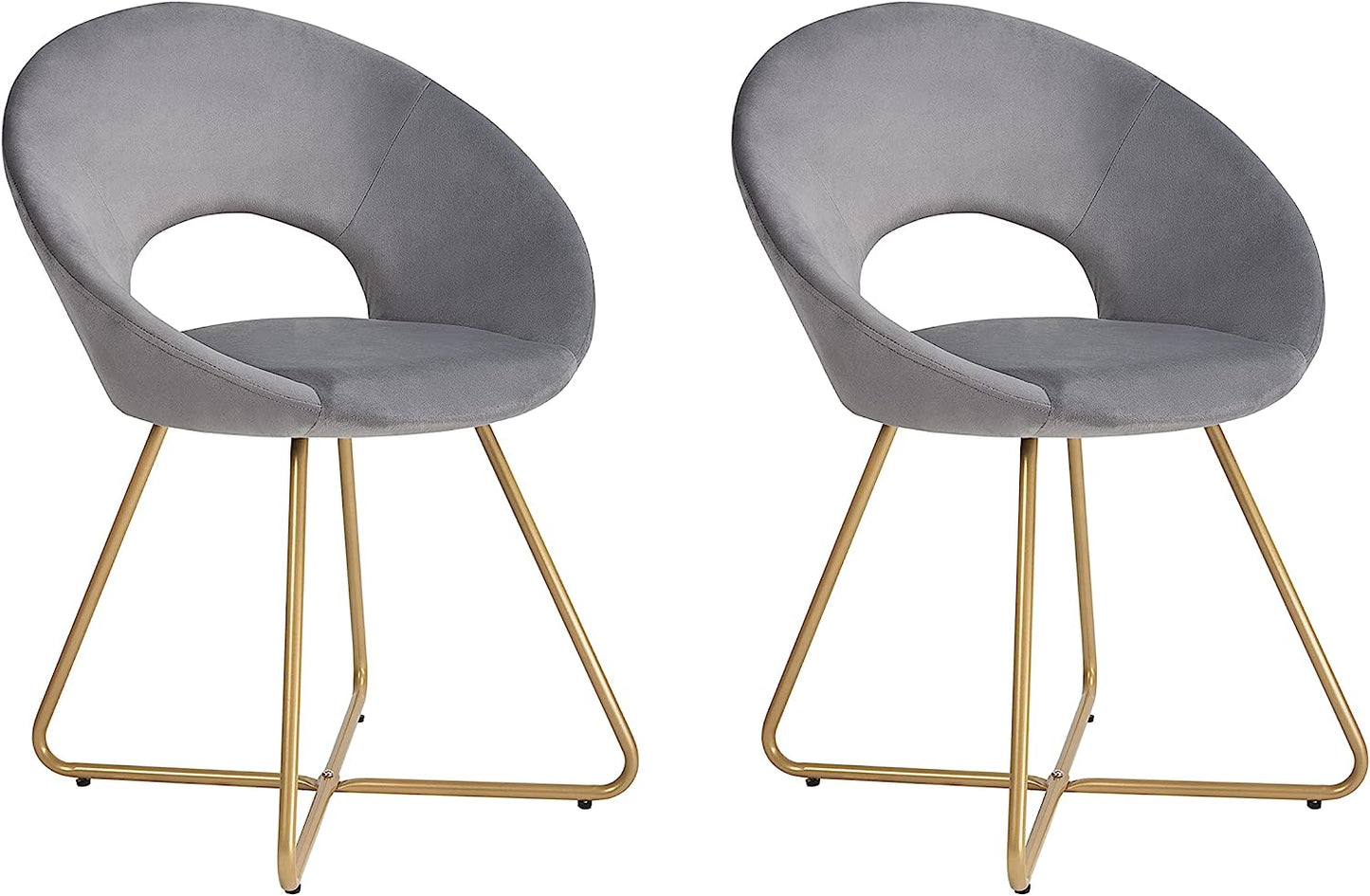 Velvet and Metal Modern Dining Chair