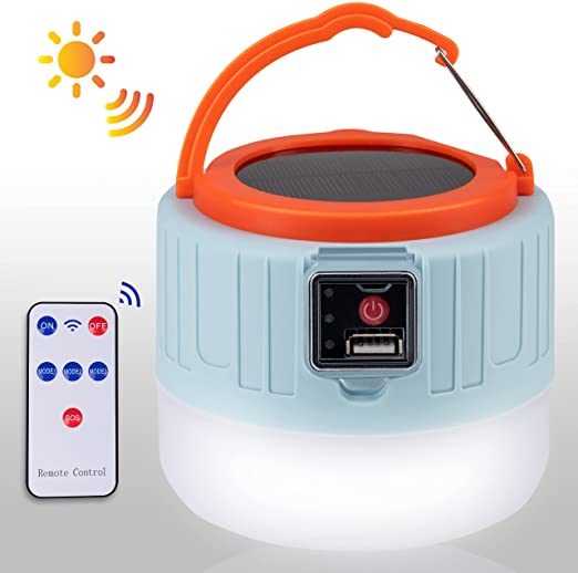 LED Solar & USB Rechargeable Camping Lantern