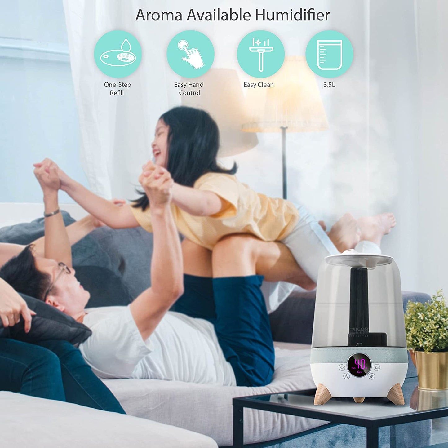 3.5 L Ultrasonic Cool Mist Air Humidifier& Diffuser