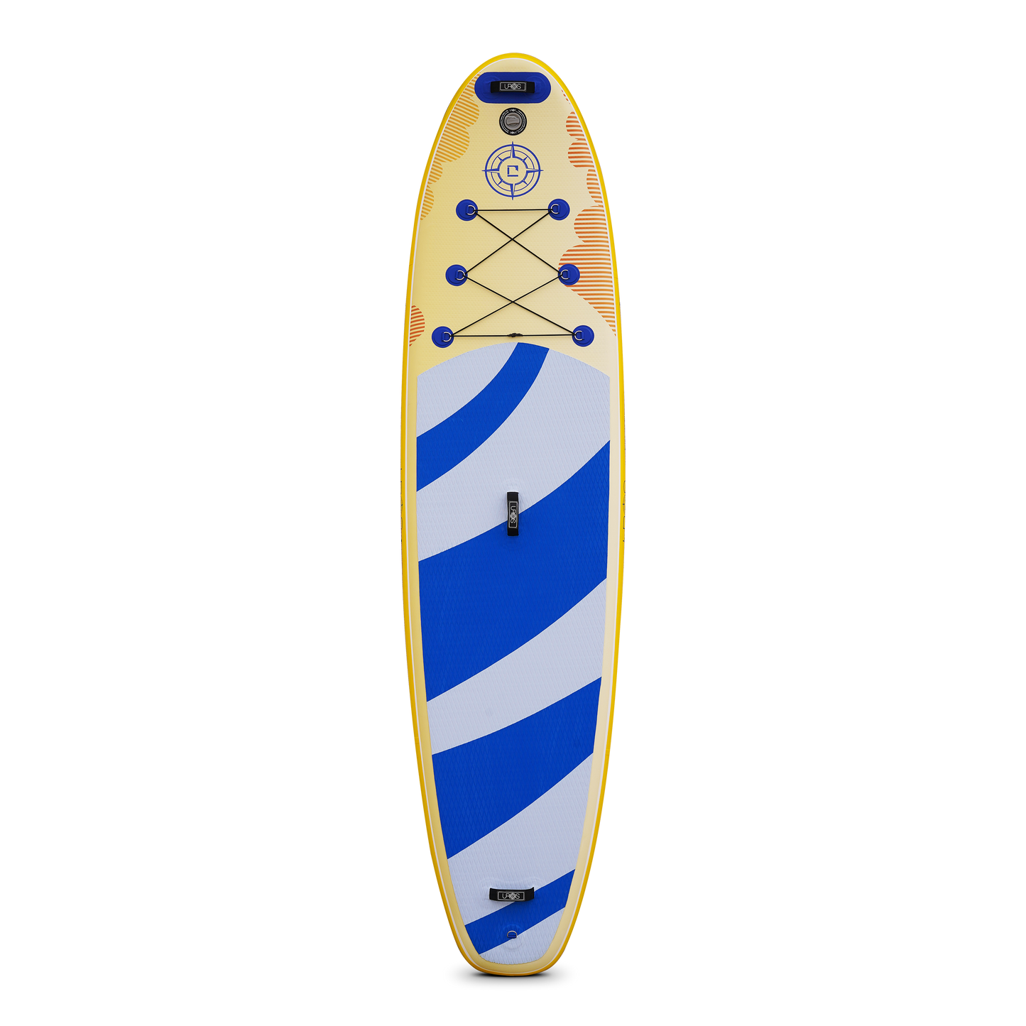 Best Inflatable Paddle Board Blue & Tan Wave Design 
